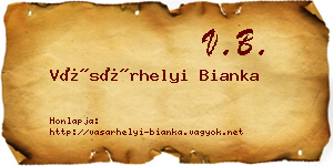 Vásárhelyi Bianka névjegykártya